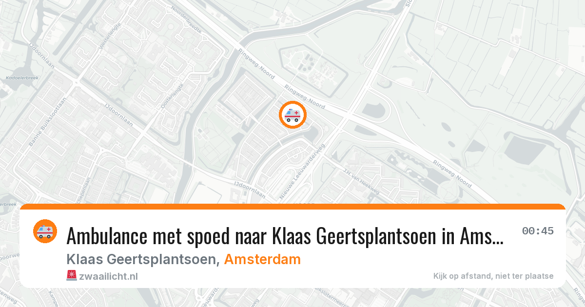 Ambulance met spoed naar Klaas Geertsplantsoen in Amsterdam — 19 mei 2026