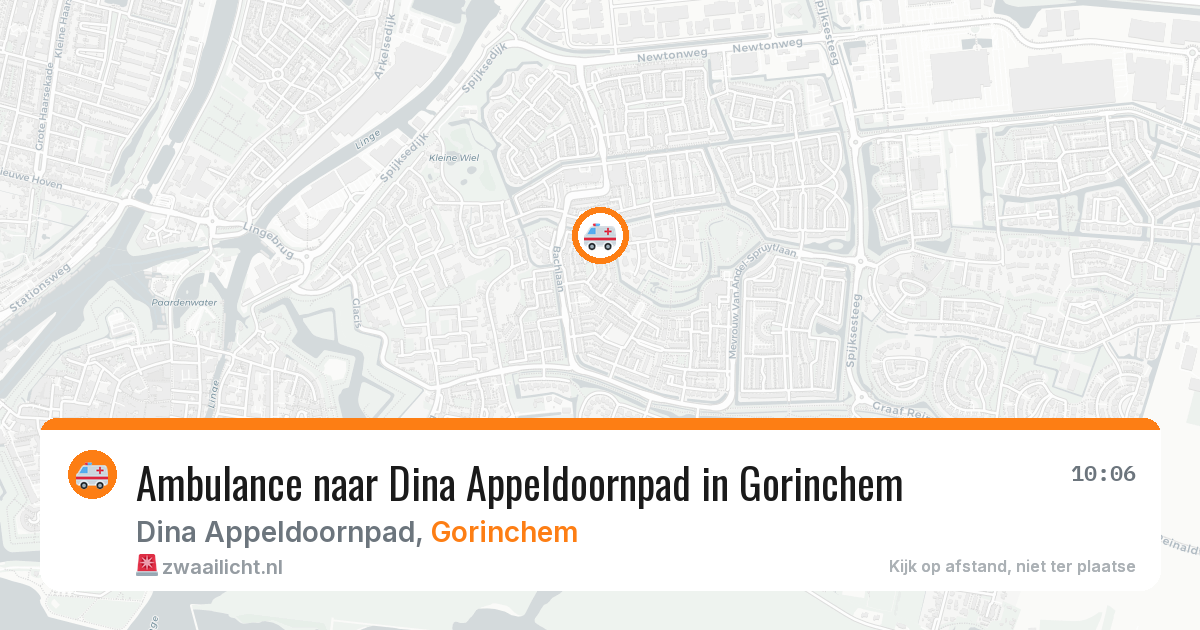 Ambulance naar Dina Appeldoornpad in Gorinchem — 21 jun 2026