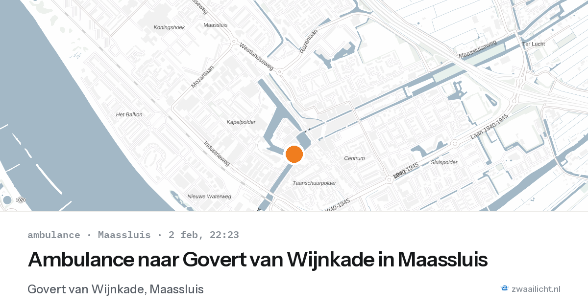 Ambulance naar Govert van Wijnkade in Maassluis — 2 feb 2026