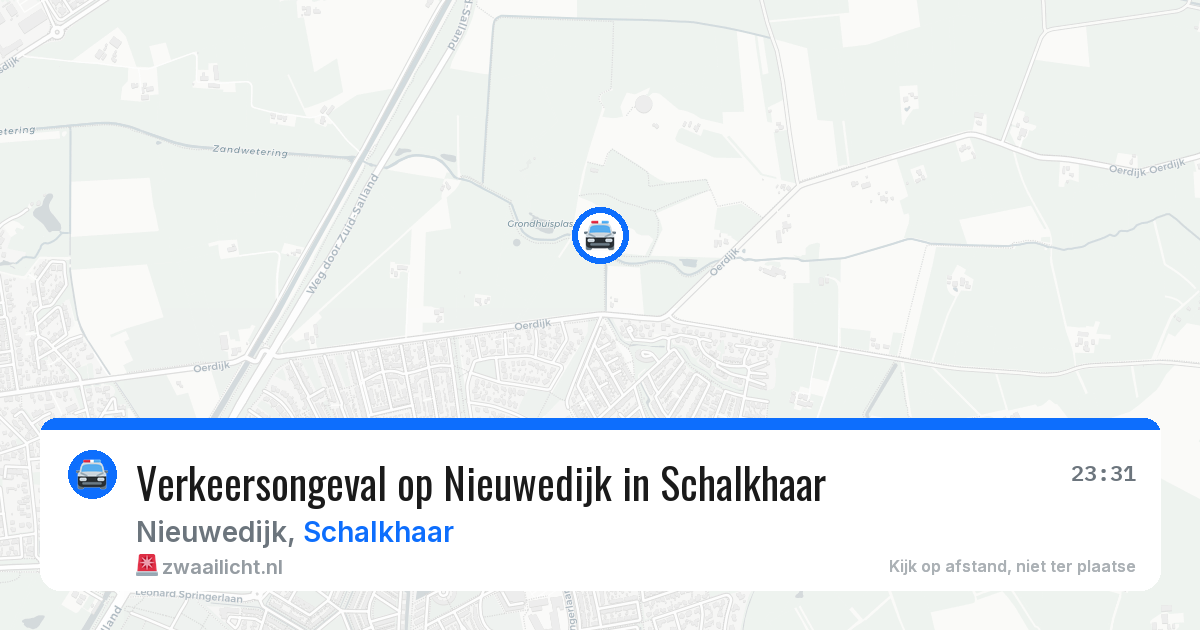 Verkeersongeval op Nieuwedijk in Schalkhaar — 27 jun 2026