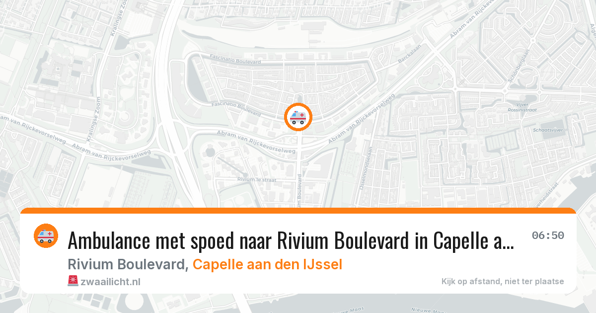 Ambulance met spoed naar Rivium Boulevard in Capelle aan den IJssel — 16 jun 2026