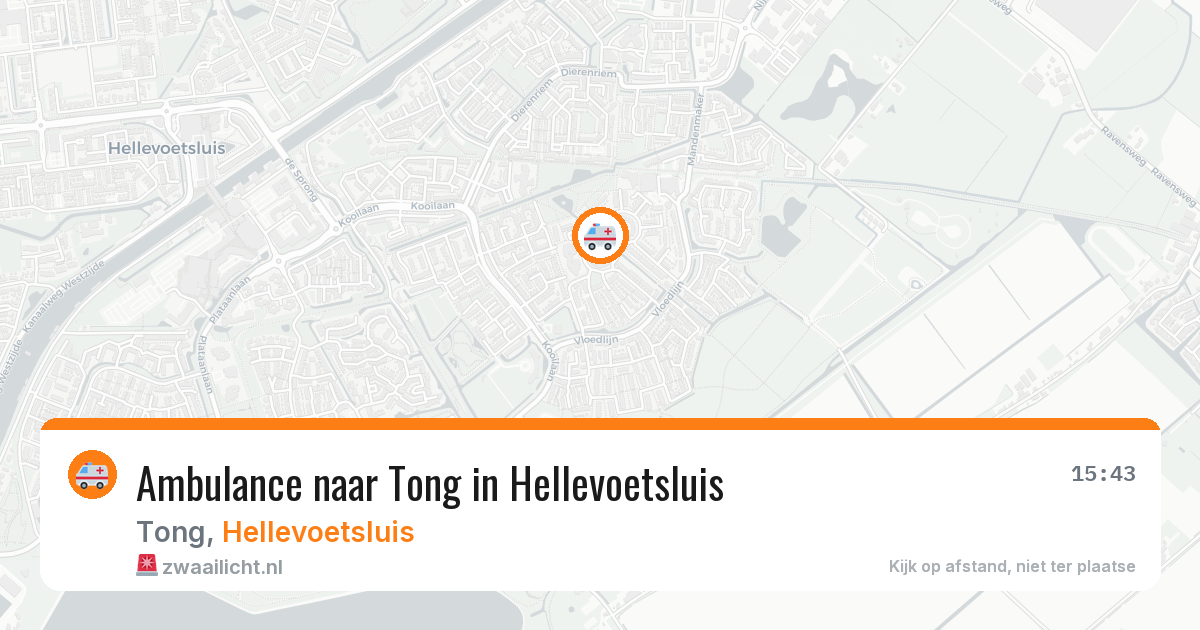 Ambulance naar Tong in Hellevoetsluis — 5 mei 2026