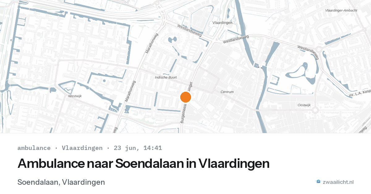 Ambulance naar Soendalaan in Vlaardingen — 23 jun 2026