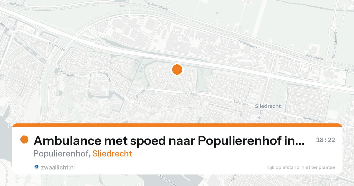 Ambulance met spoed naar Populierenhof in Sliedrecht — 30 jan 2026
