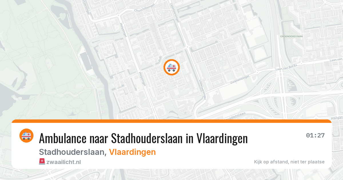 Ambulance naar Stadhouderslaan in Vlaardingen — 13 aug 2026