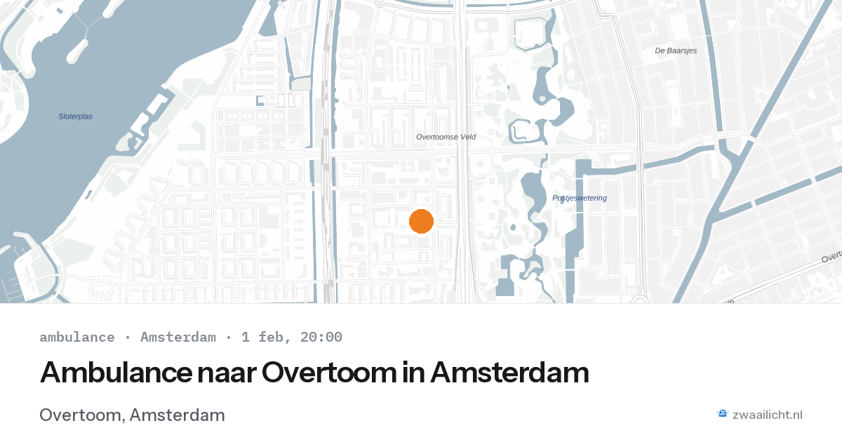Ambulance naar Overtoom in Amsterdam — 1 feb 2026