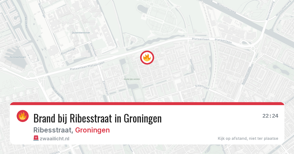 Brand bij Ribesstraat in Groningen — 22 jun 2026