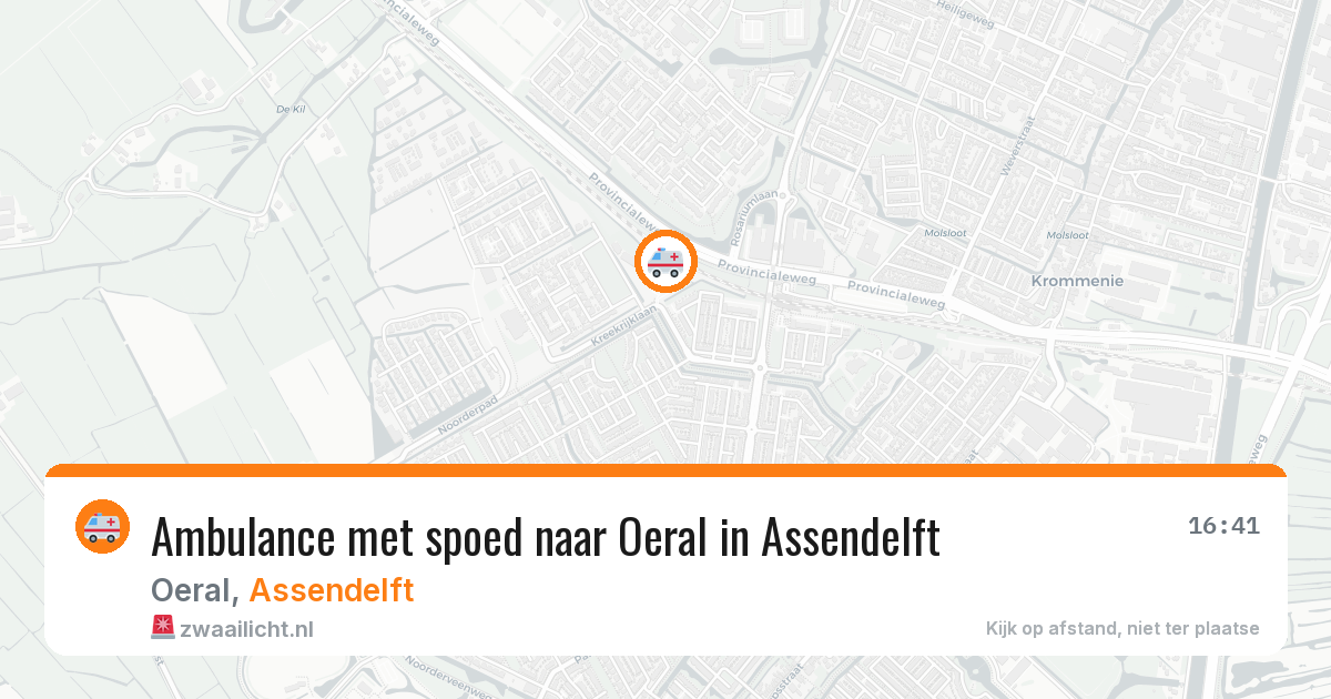 Ambulance met spoed naar Oeral in Assendelft — 6 apr 2026