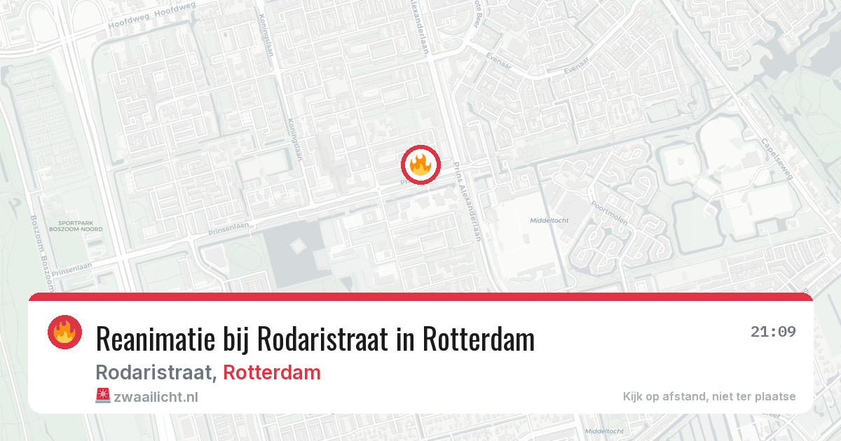 Reanimatie bij Rodaristraat in Rotterdam — 14 aug 2026