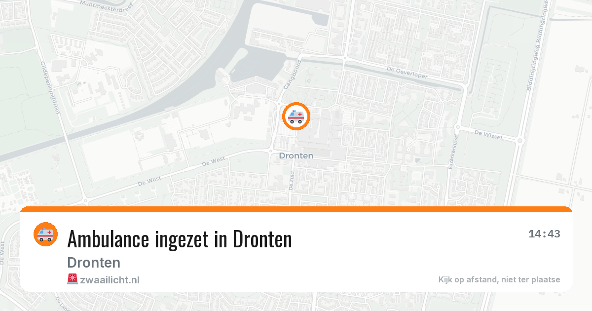 Ambulance ingezet in Dronten — 30 jul 2026