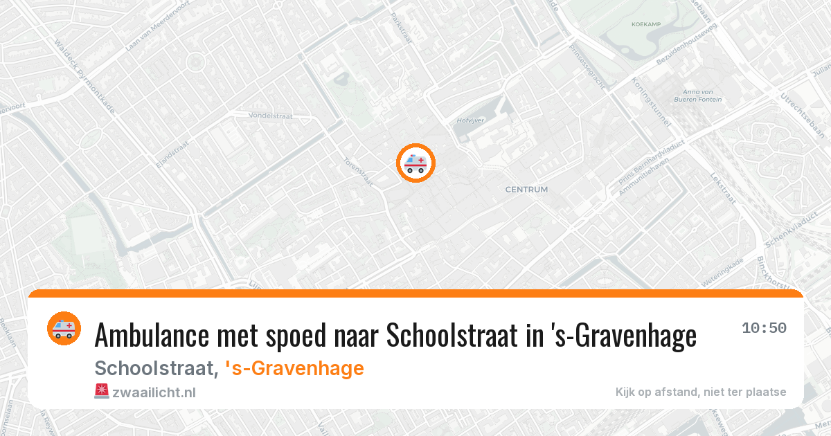 Ambulance met spoed naar Schoolstraat in 's-Gravenhage — 9 jun 2026