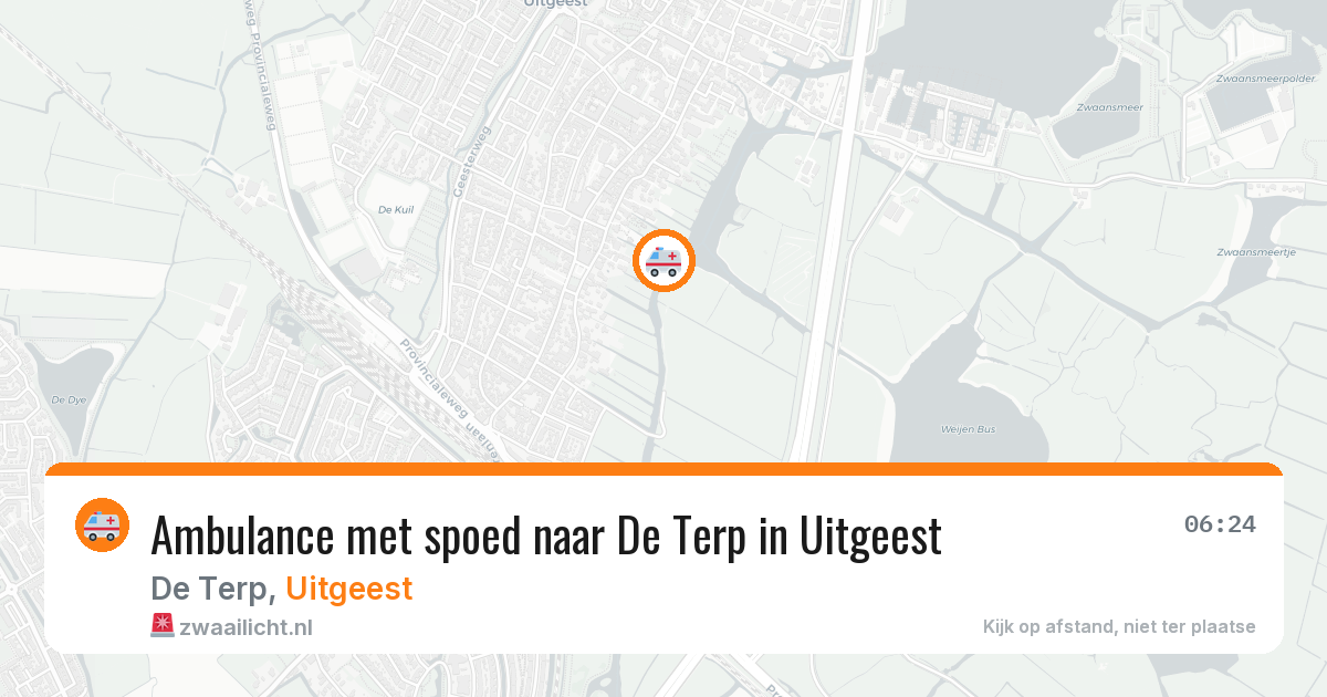 Ambulance met spoed naar De Terp in Uitgeest — 7 apr 2026