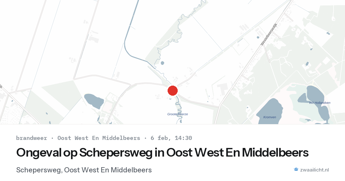 Ongeval op Schepersweg in Oost West En Middelbeers — 6 feb 2026