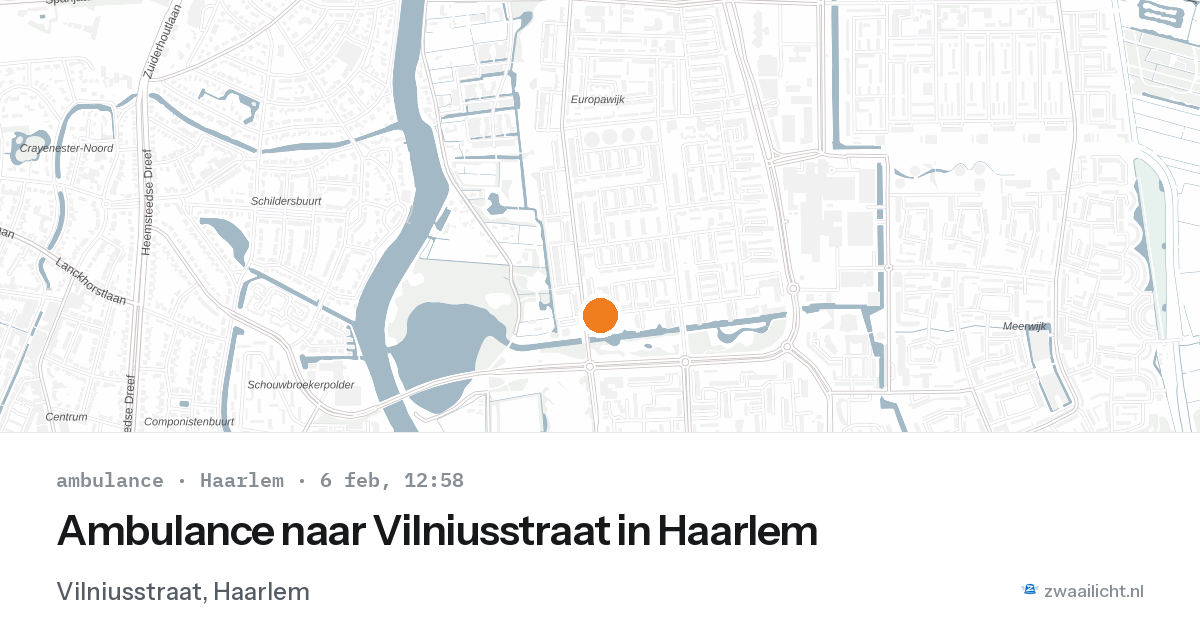Ambulance naar Vilniusstraat in Haarlem — 6 feb 2026