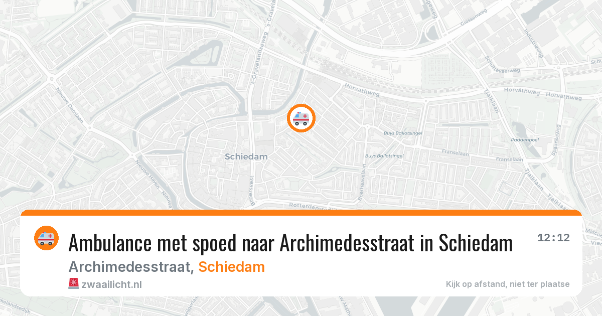 Ambulance met spoed naar Archimedesstraat in Schiedam — 4 mrt 2026