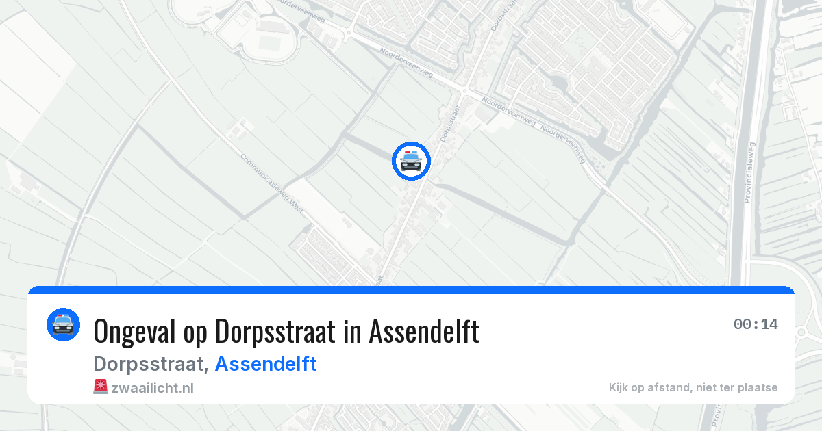 Ongeval op Dorpsstraat in Assendelft — 11 jul 2026