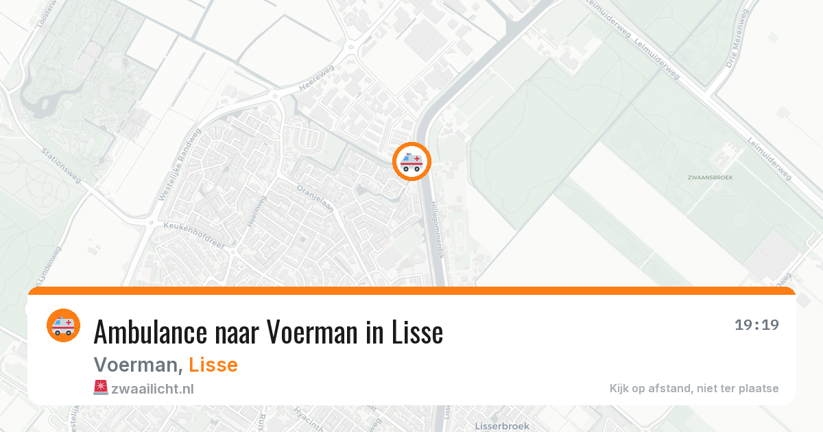 Ambulance naar Voerman in Lisse — 26 jul 2026