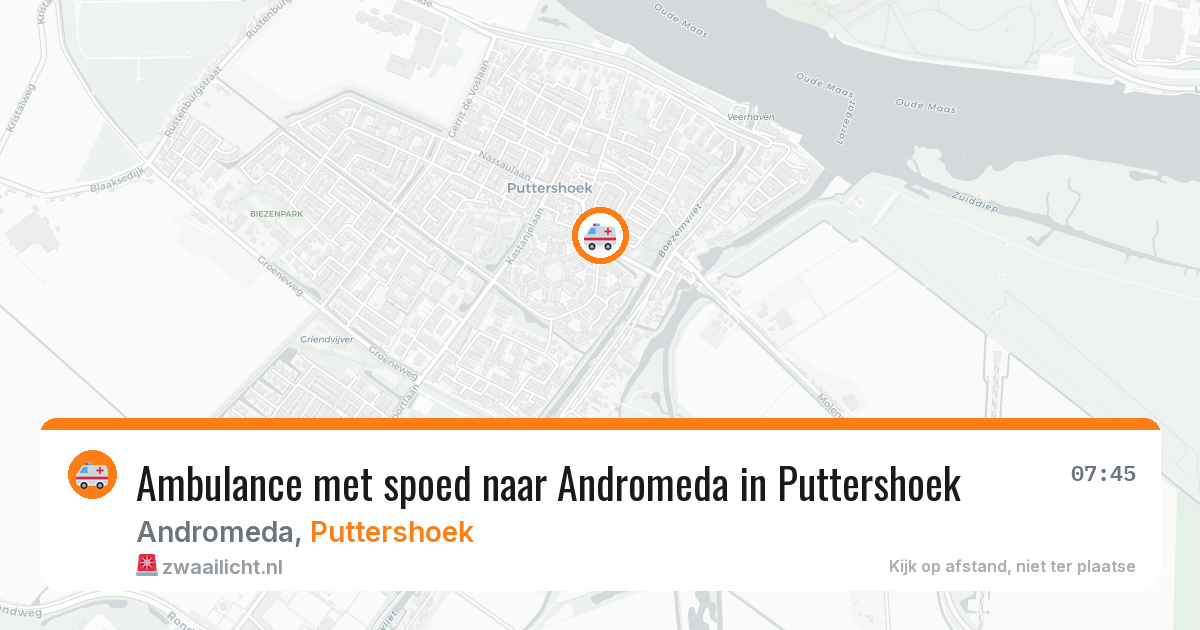 Ambulance met spoed naar Andromeda in Puttershoek — 21 jun 2026