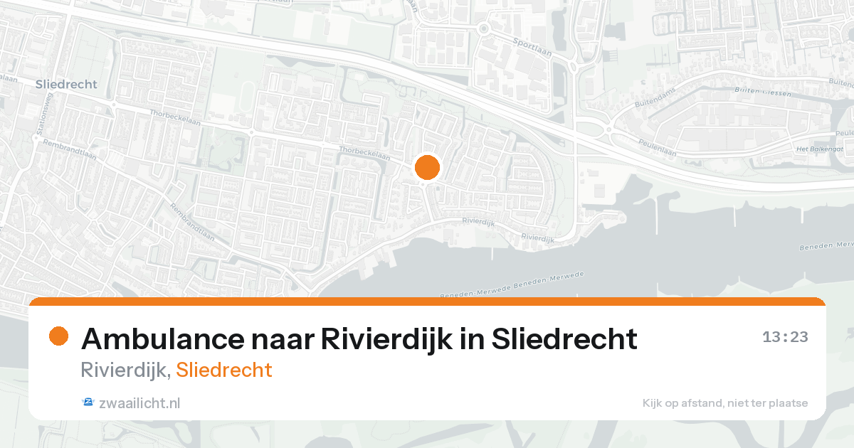 Ambulance naar Rivierdijk in Sliedrecht — 16 aug 2026