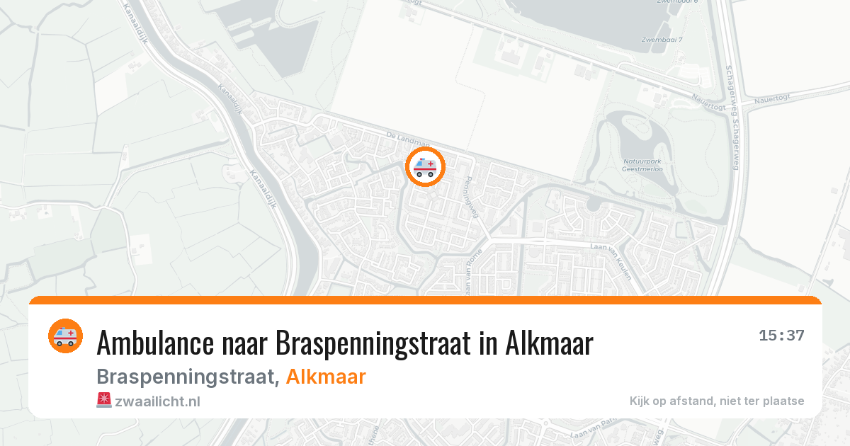 Ambulance naar Braspenningstraat in Alkmaar — 7 apr 2026