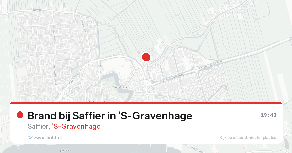 Brand bij Saffier in 'S-Gravenhage — 21 aug 2026