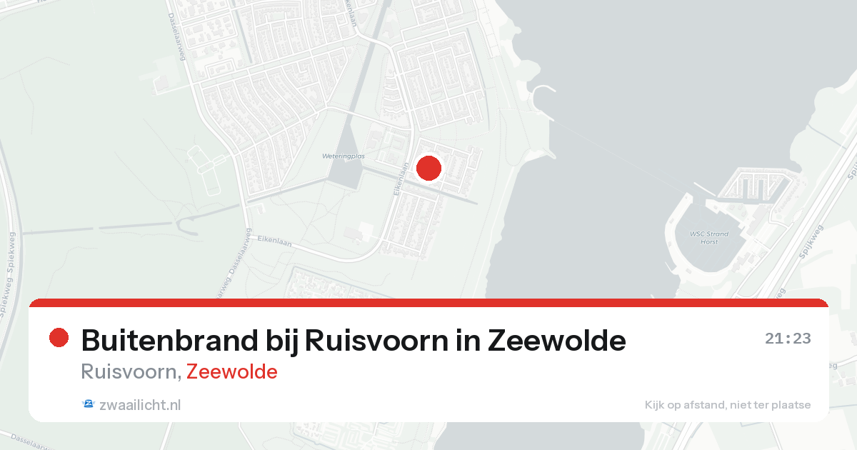 Buitenbrand bij Ruisvoorn in Zeewolde — 23 aug 2026