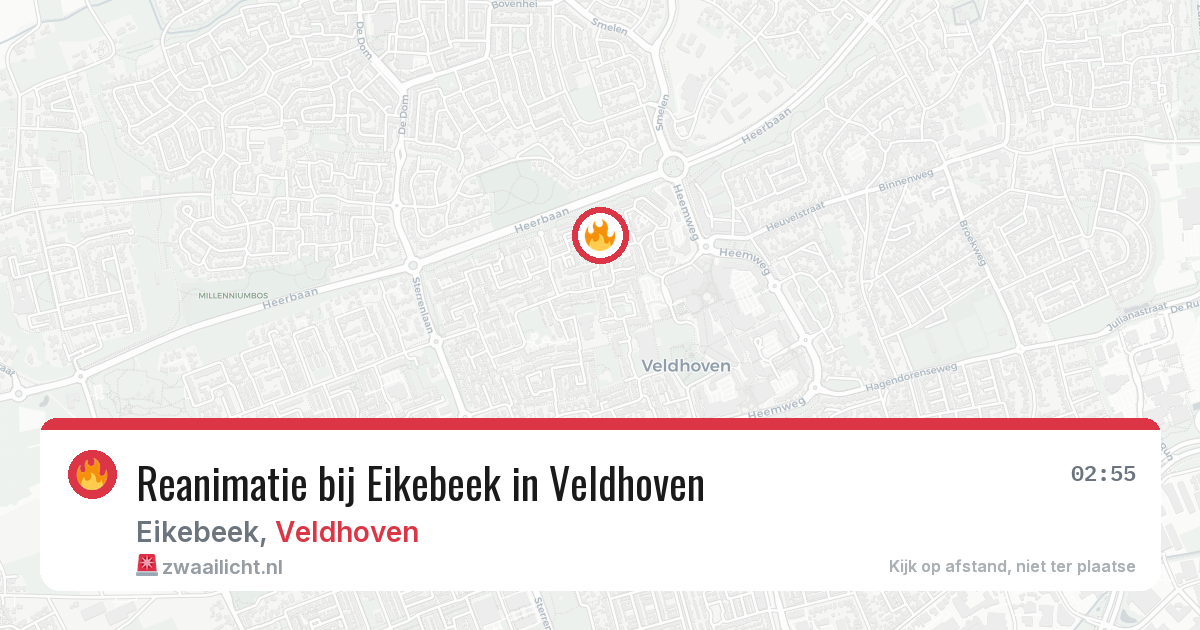 Reanimatie bij Eikebeek in Veldhoven — 3 mei 2026