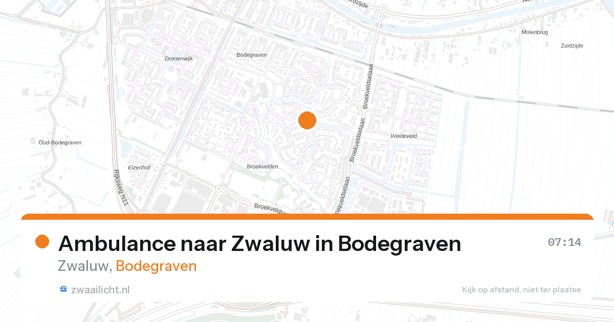 Ambulance naar Zwaluw in Bodegraven — 23 jun 2026