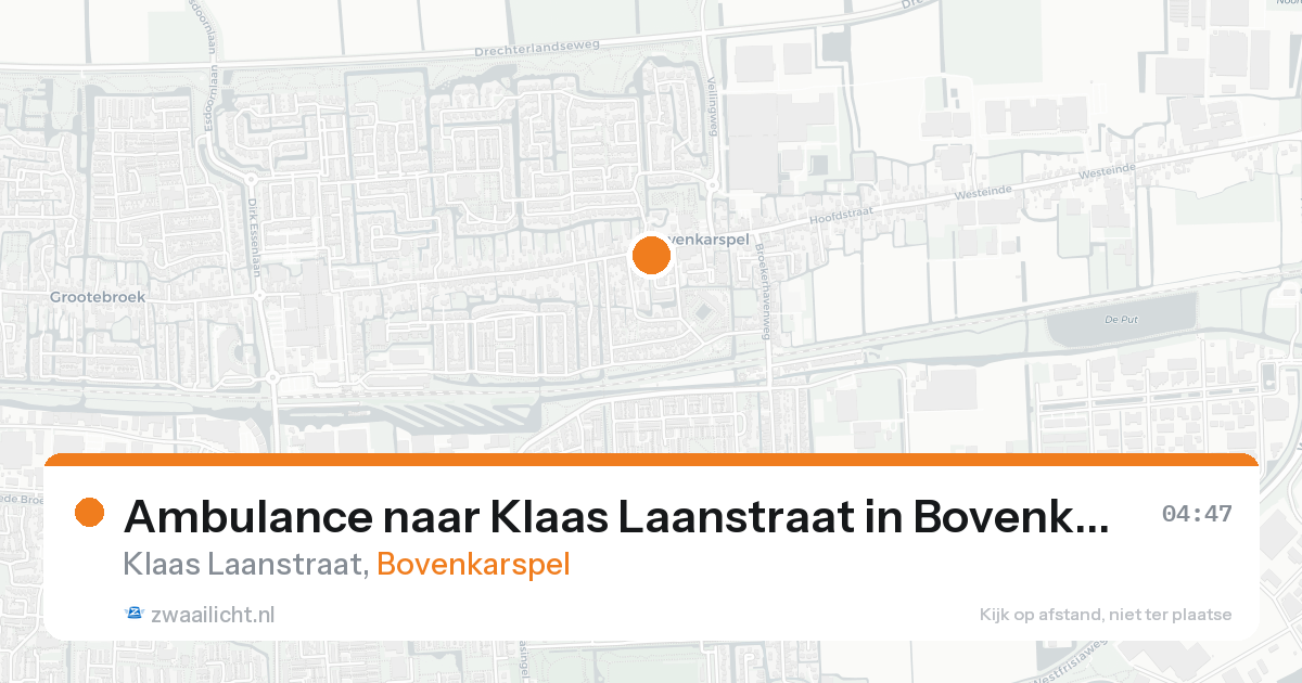 Ambulance naar Klaas Laanstraat in Bovenkarspel — 21 mei 2026