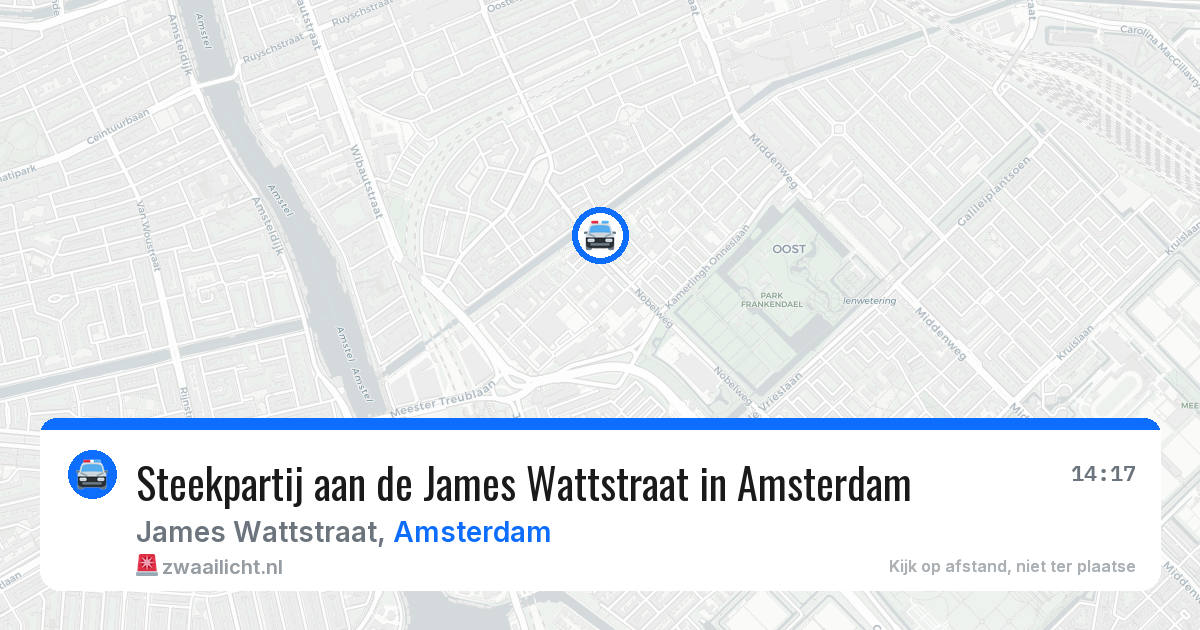 Steekpartij aan de James Wattstraat in Amsterdam — 12 aug 2026