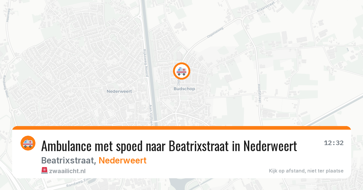Ambulance met spoed naar Beatrixstraat in Nederweert — 6 mei 2026