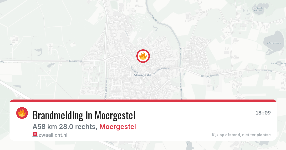 Brandmelding in Moergestel — 30 jun 2026