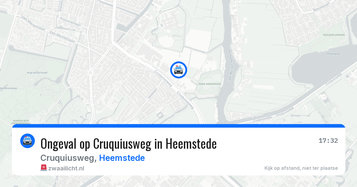 Ongeval op Cruquiusweg in Heemstede — 11 jun 2026