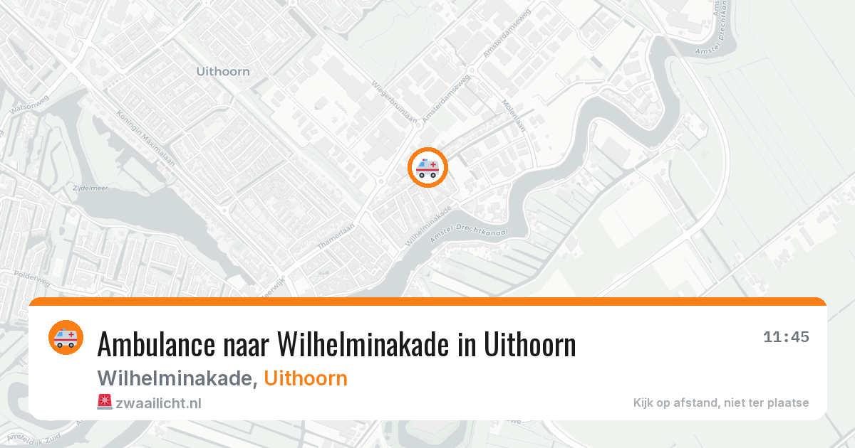 Ambulance naar Wilhelminakade in Uithoorn — 17 jun 2026