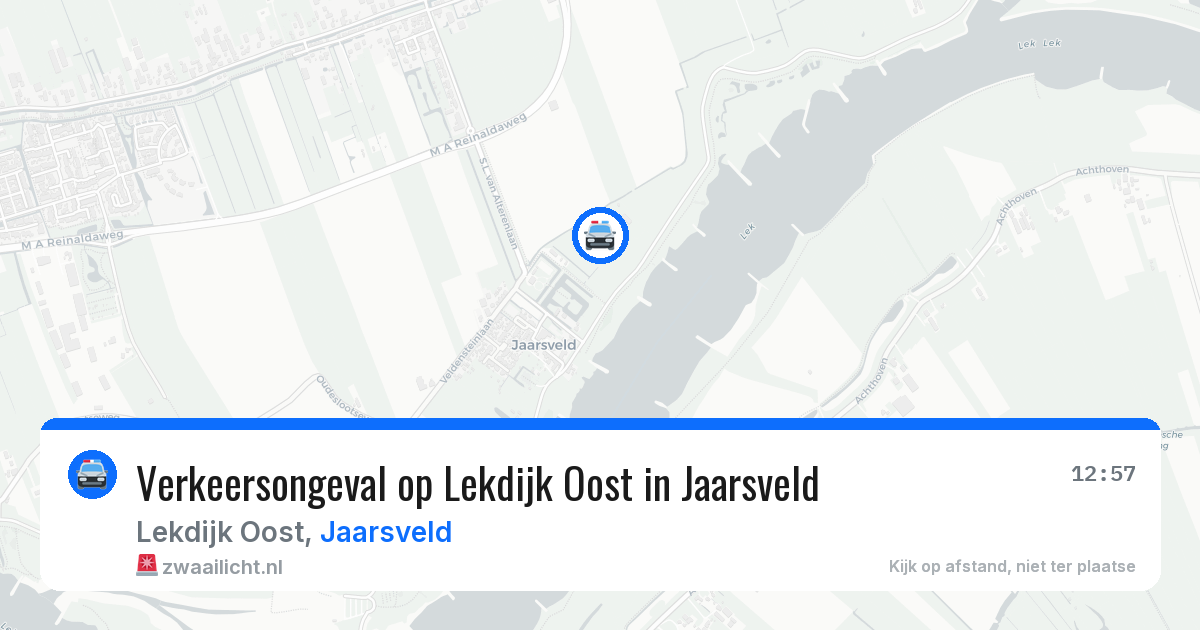 Verkeersongeval op Lekdijk Oost in Jaarsveld — 11 jul 2026