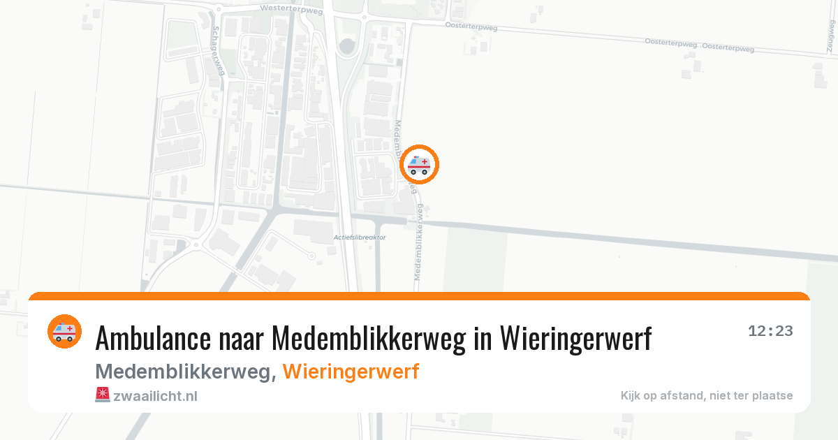 Ambulance naar Medemblikkerweg in Wieringerwerf — 16 mrt 2026