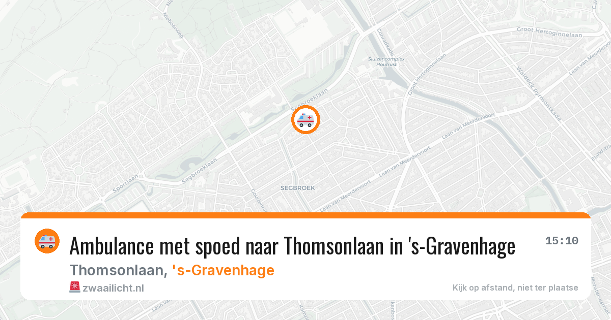 Ambulance met spoed naar Thomsonlaan in 's-Gravenhage — 23 jul 2026