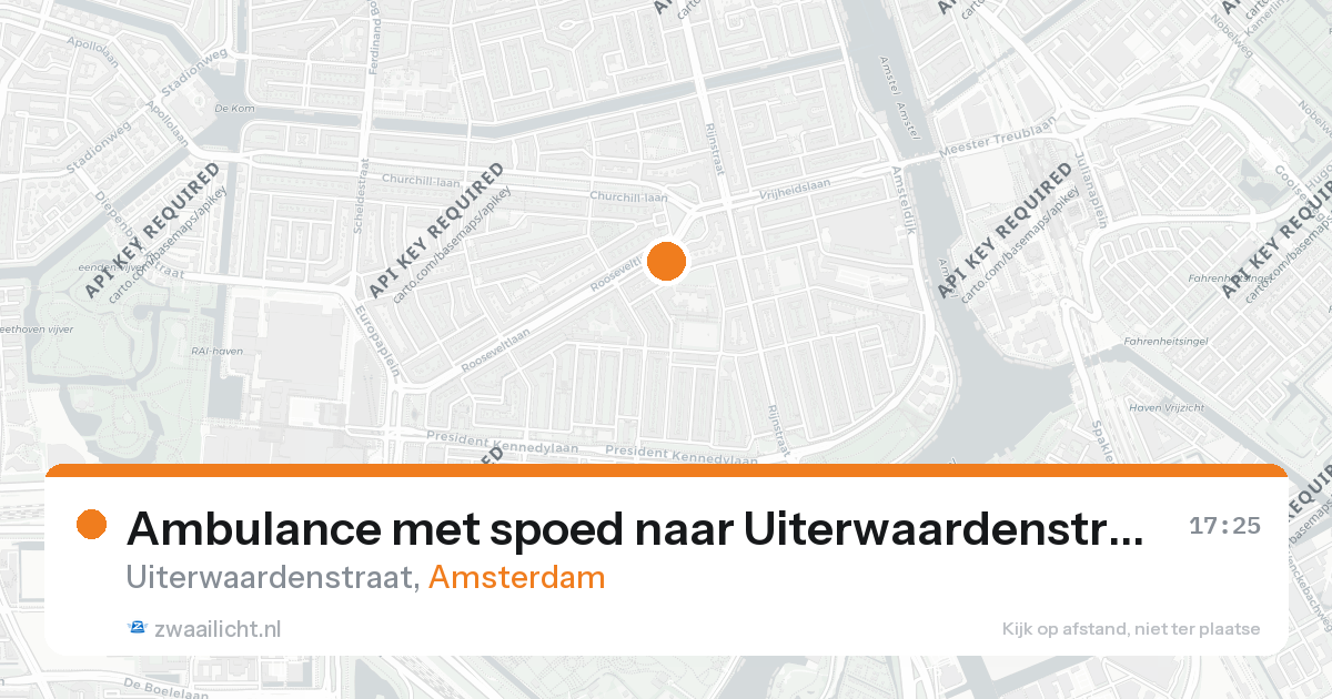 Ambulance met spoed naar Uiterwaardenstraat in Amsterdam — 26 aug 2026