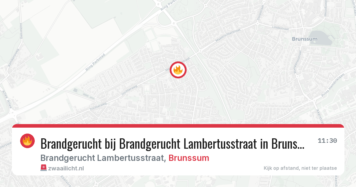 Brandgerucht bij Brandgerucht Lambertusstraat in Brunssum — 30 jan 2026