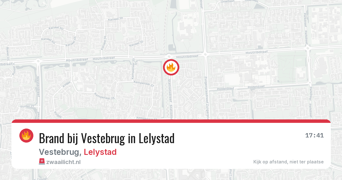 Brand bij Vestebrug in Lelystad — 1 apr 2026