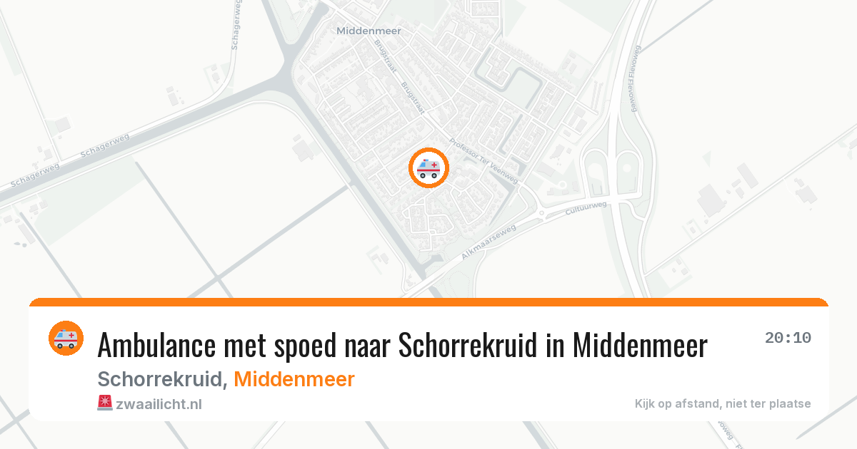 Ambulance met spoed naar Schorrekruid in Middenmeer — 14 jun 2026