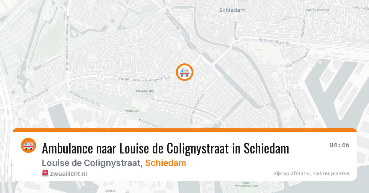 Ambulance naar Louise de Colignystraat in Schiedam — 29 jan 2026