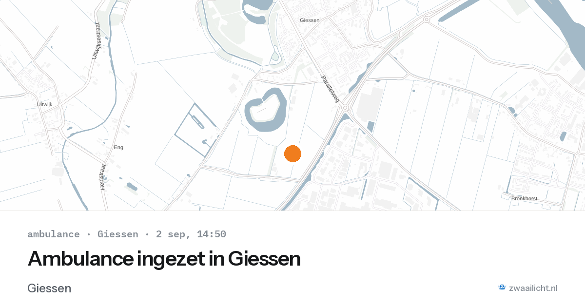 Ambulance ingezet in Giessen — 2 sep 2026