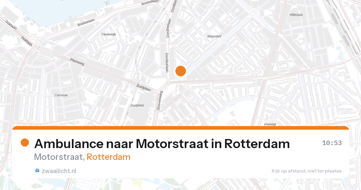 Ambulance naar Motorstraat in Rotterdam — 18 jul 2026