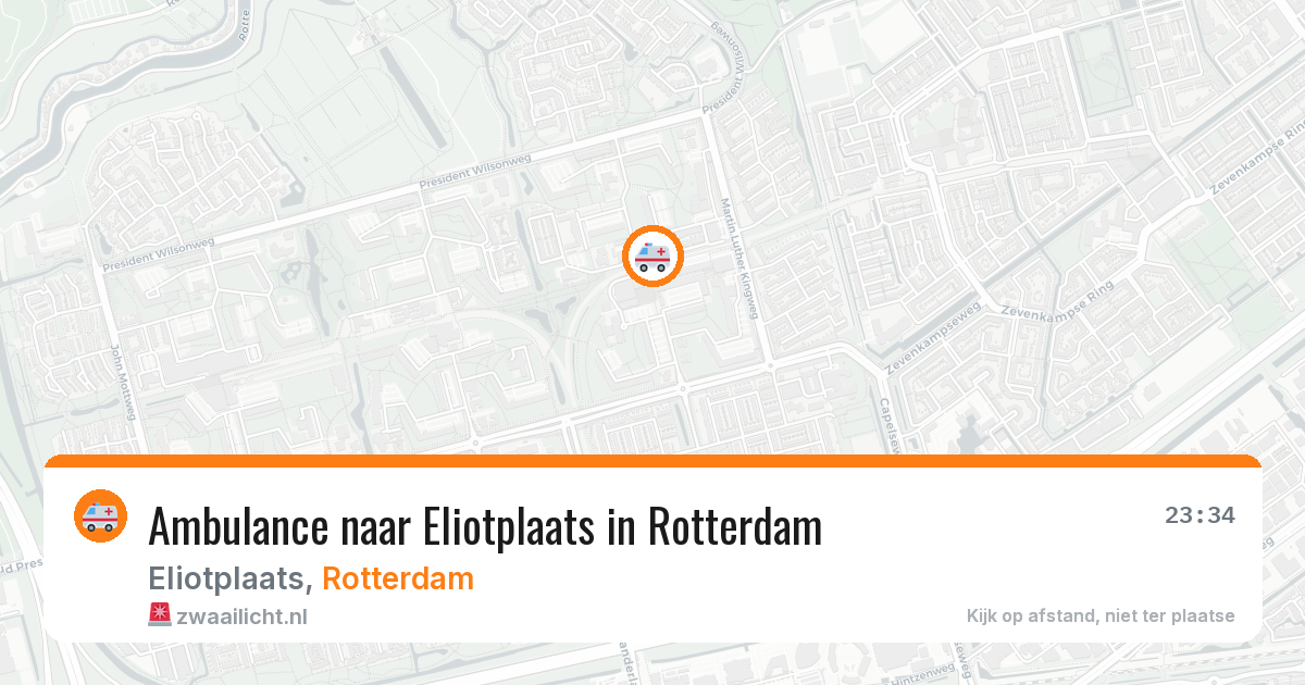 Ambulance naar Eliotplaats in Rotterdam — 20 mei 2026