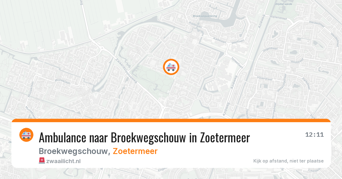 Ambulance naar Broekwegschouw in Zoetermeer — 8 aug 2026