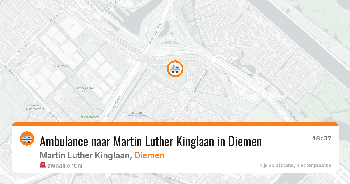 Ambulance naar Martin Luther Kinglaan in Diemen — 7 aug 2026
