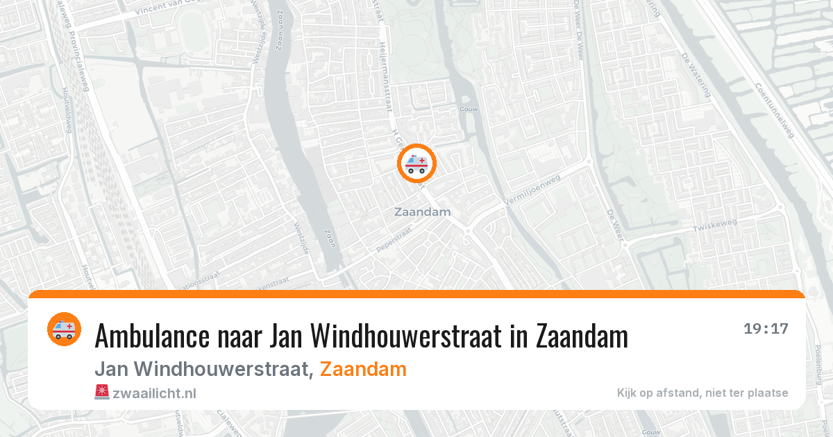 Ambulance naar Jan Windhouwerstraat in Zaandam — 2 apr 2026