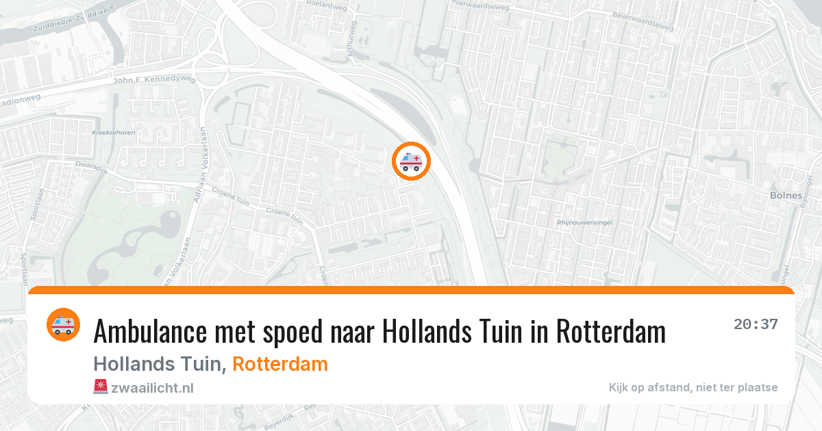 Ambulance met spoed naar Hollands Tuin in Rotterdam — 4 apr 2026