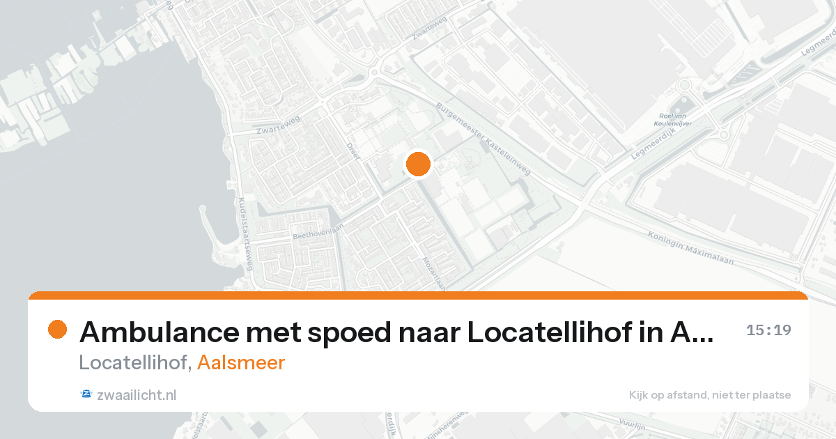 Ambulance met spoed naar Locatellihof in Aalsmeer — 21 aug 2026
